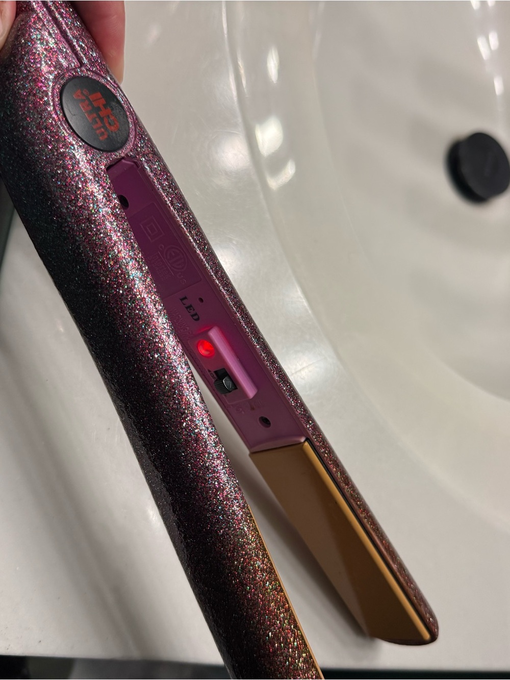 Chi Glitter Pink Flat Iron Hair Straightener